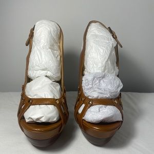 Michael by Michael Kors Sandals leather, sz 7.5, col Luggage, High heels